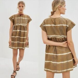NWT Corey Lynn Calter x Anthropologie Cotton Midi Dress Size L – Moss Tie-Dye